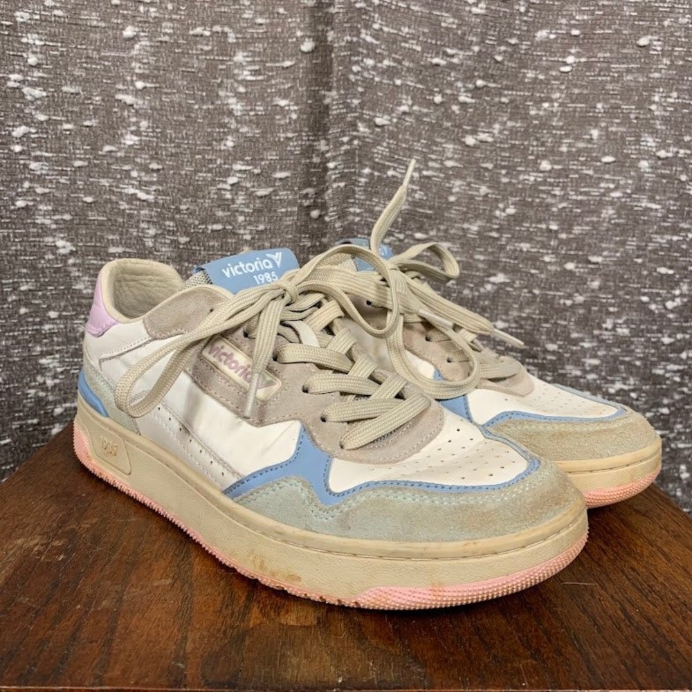 Victoria 1985 C80 Casual Patch Sneakers Retro Pastel Colorblock Women's 8